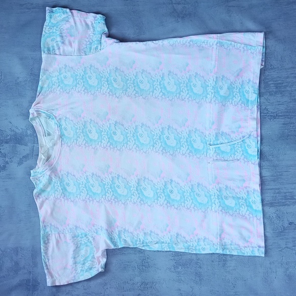 VINTAGE 90s Floral Print Tie-Up T-Shirt - Picture 1 of 6